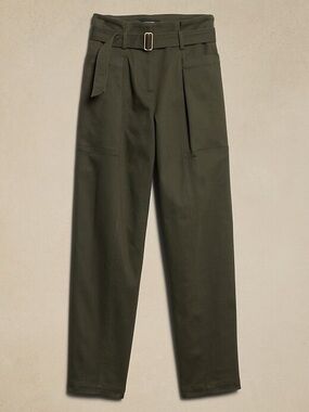 Banana Republic Twill Tapered Pants with Belt